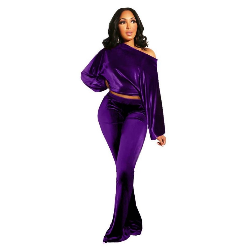 Purple 2pc pants set